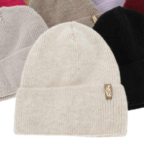 Căciulă de iarnă pentru femei, bej, cu lână merino, Tahoe