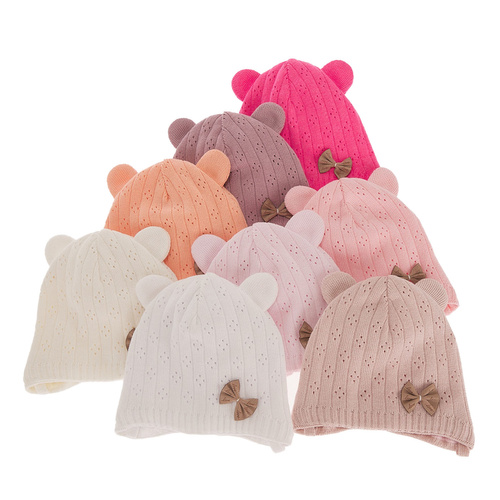 Căciulă de primăvară-toamnă pentru fete, cu bumbac, bej Lotta