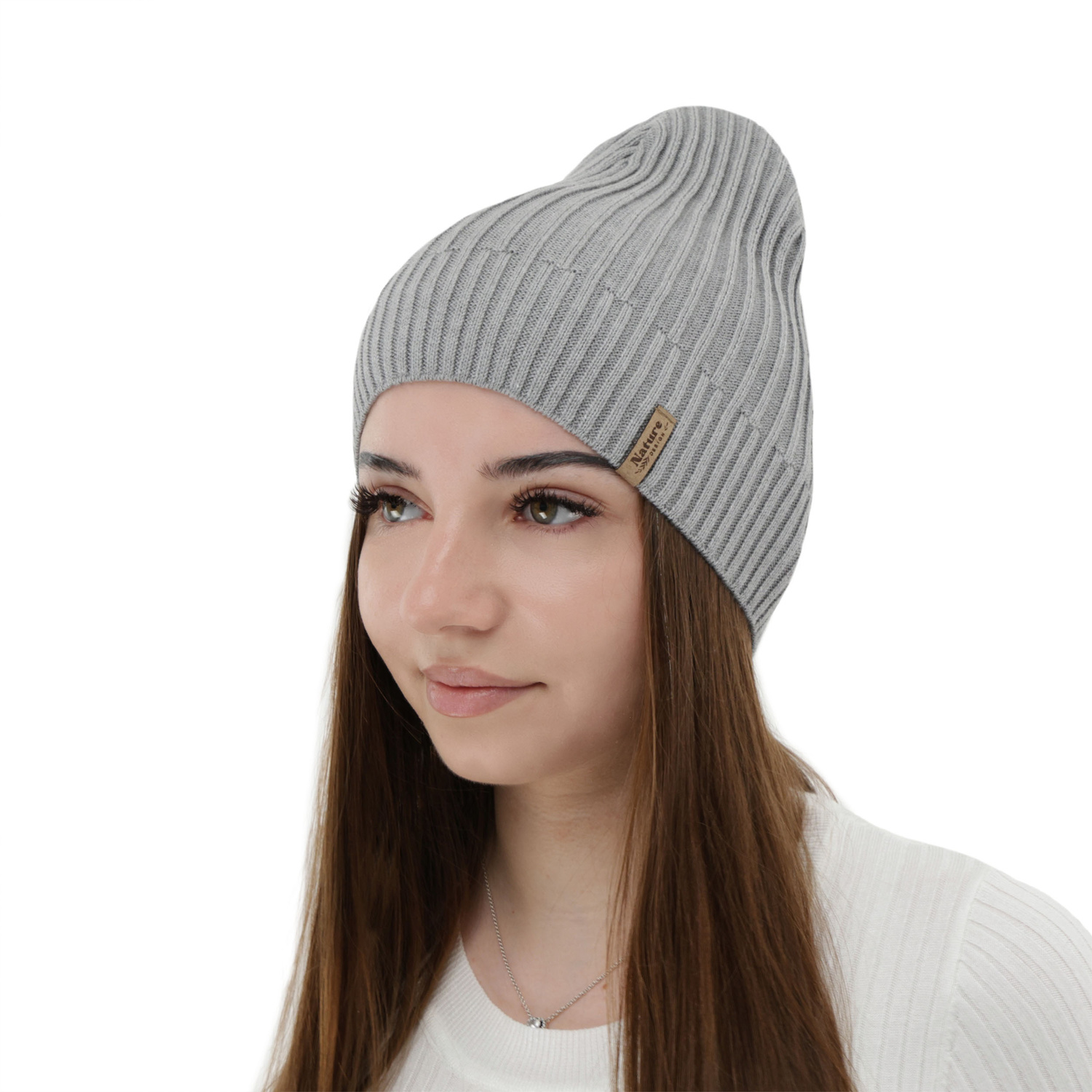 Căciulă de primăvară-toamnă pentru femei, cu bumbac, gri, Mirona