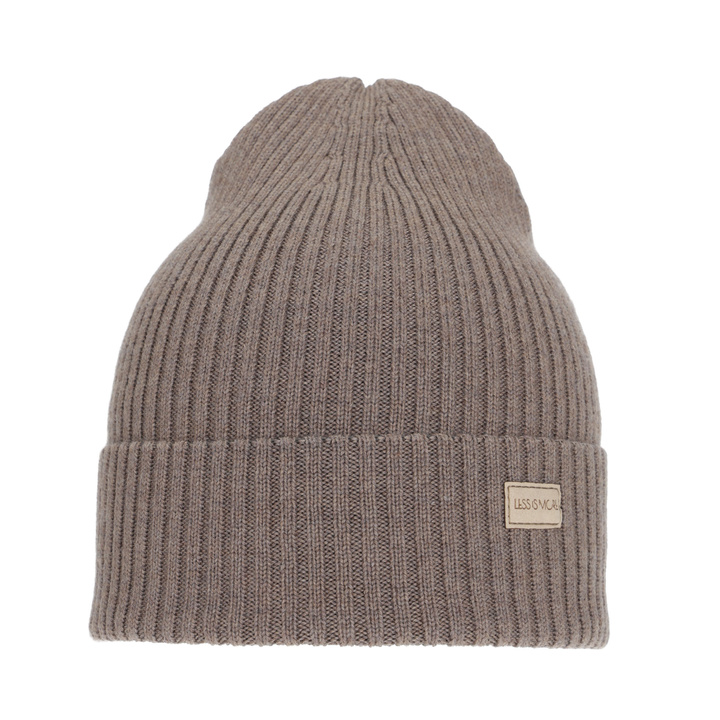 Căciulă  pentru femei primăvară/iarnă bej 100% lână merino extra fină Sophie