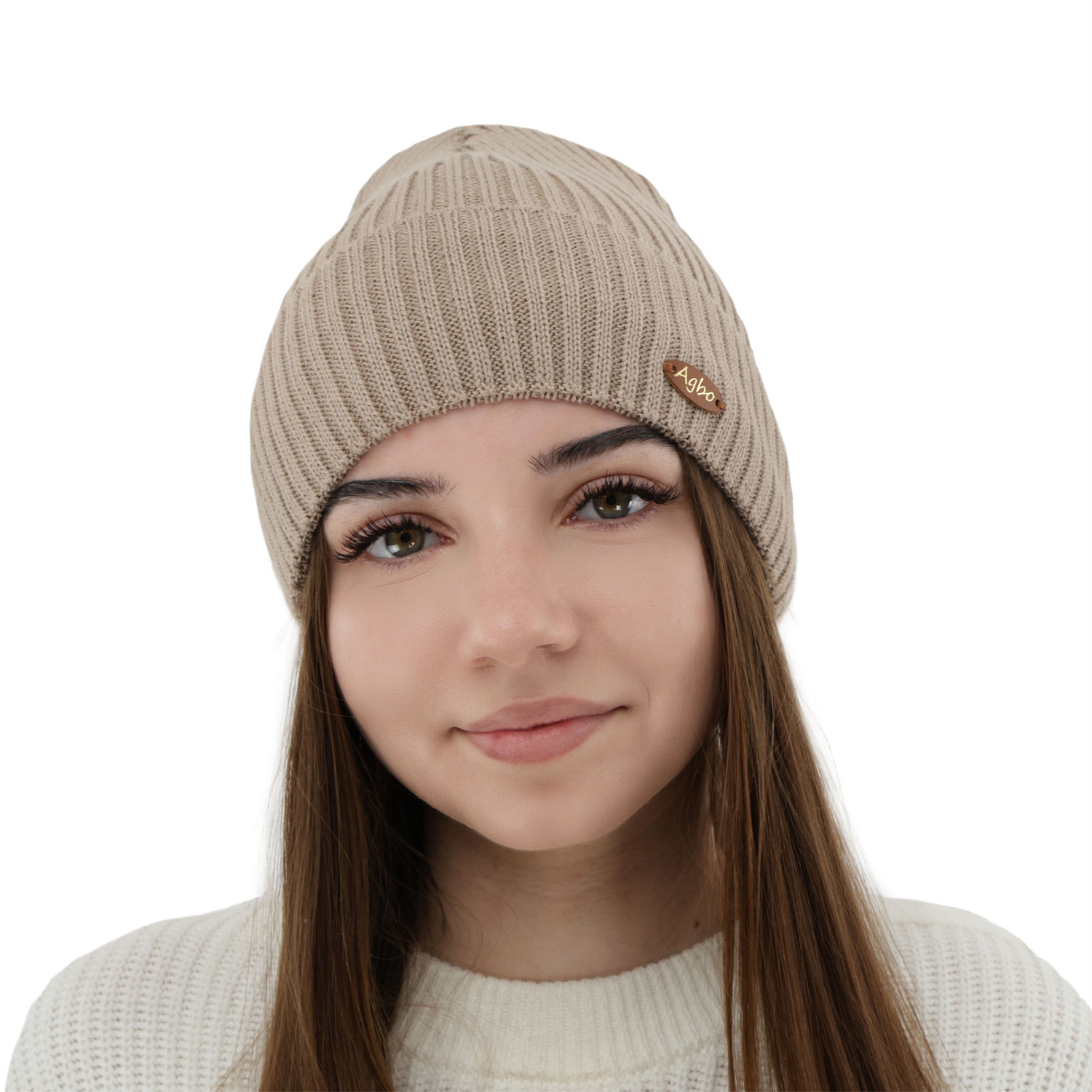 Căciulă de iarnă pentru femei, neagră, cu lână merino Shila