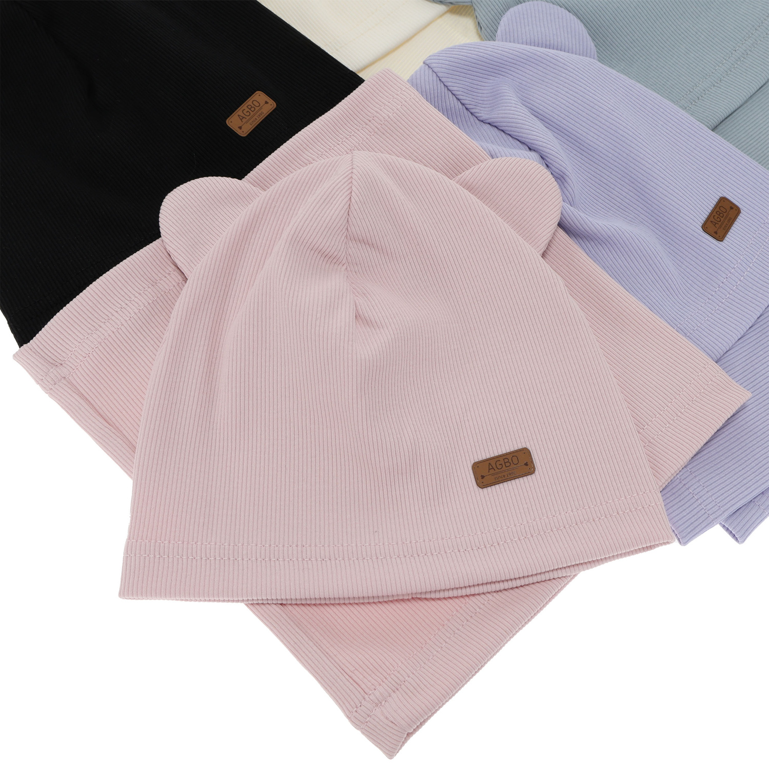 Set primăvară-toamnă pentru fete: căciulă și fular circular, din bumbac, bej Georgea