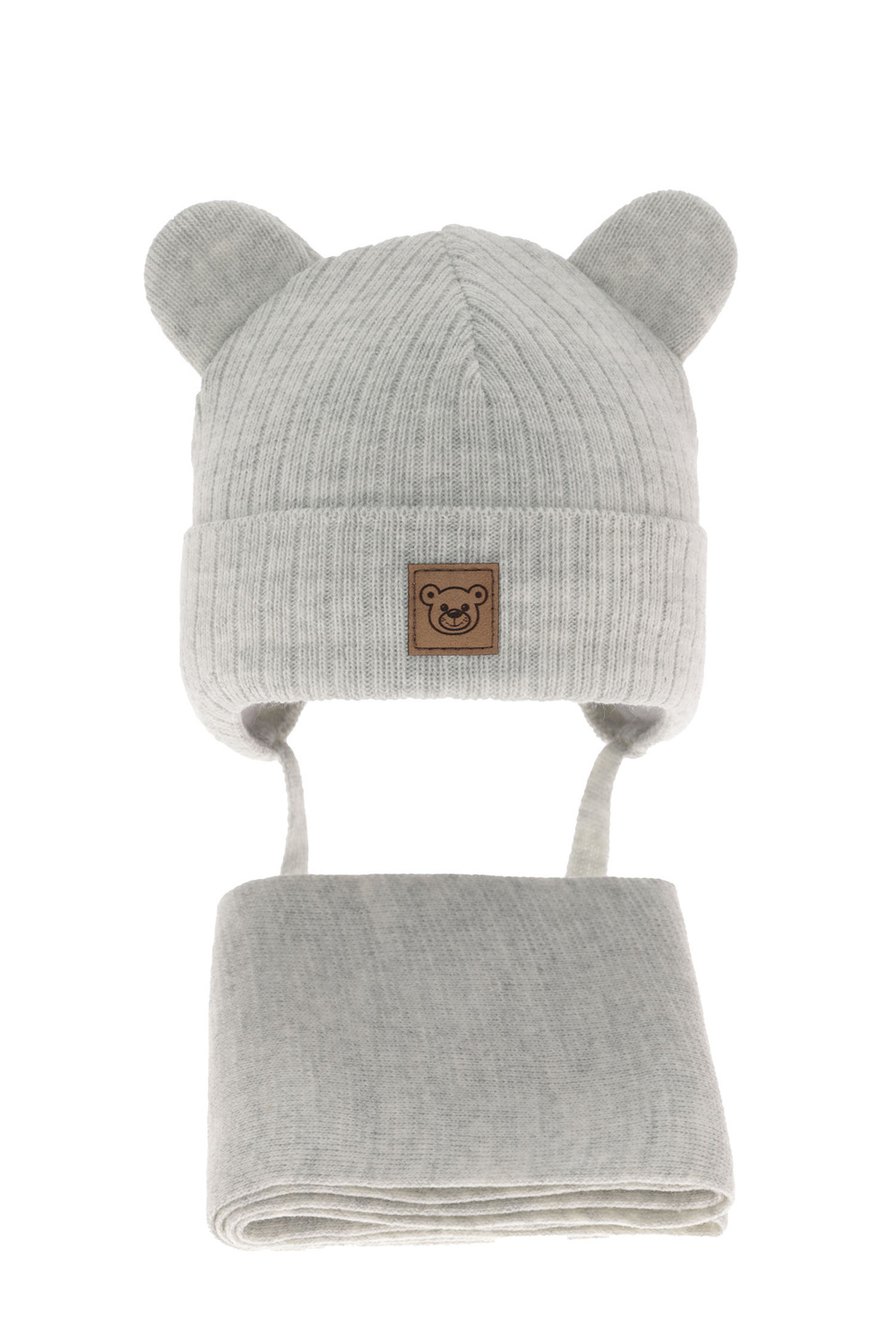 Set de iarnă pentru băieți: Căciulă și fular gri Anthony