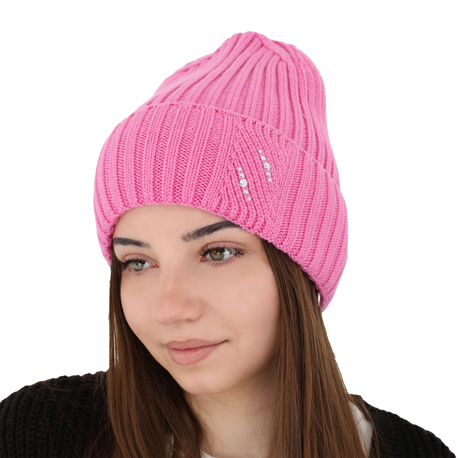 Căciulă de iarnă pentru femei gri 100% lână merino extra fină Ariga