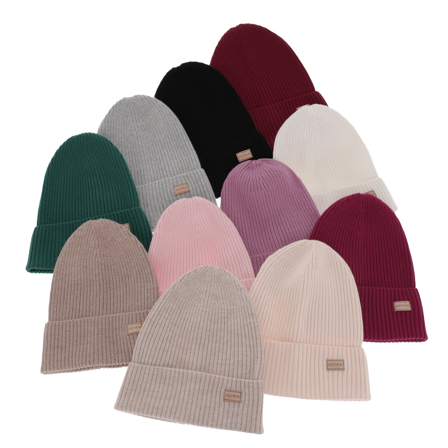 Căciulă  pentru femei primăvară/iarnă roz 100% lână merino extra fină Sophie