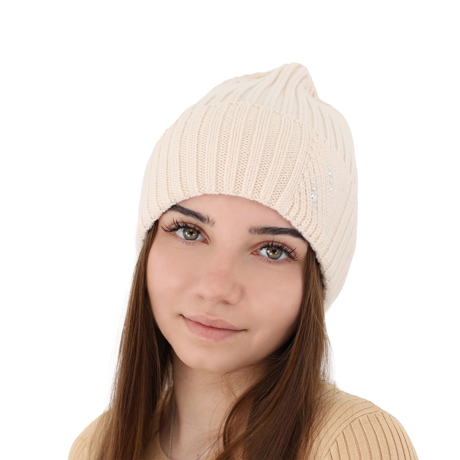 Căciulă de iarnă pentru femei vișinie 100% lână merino extra fină Ariga