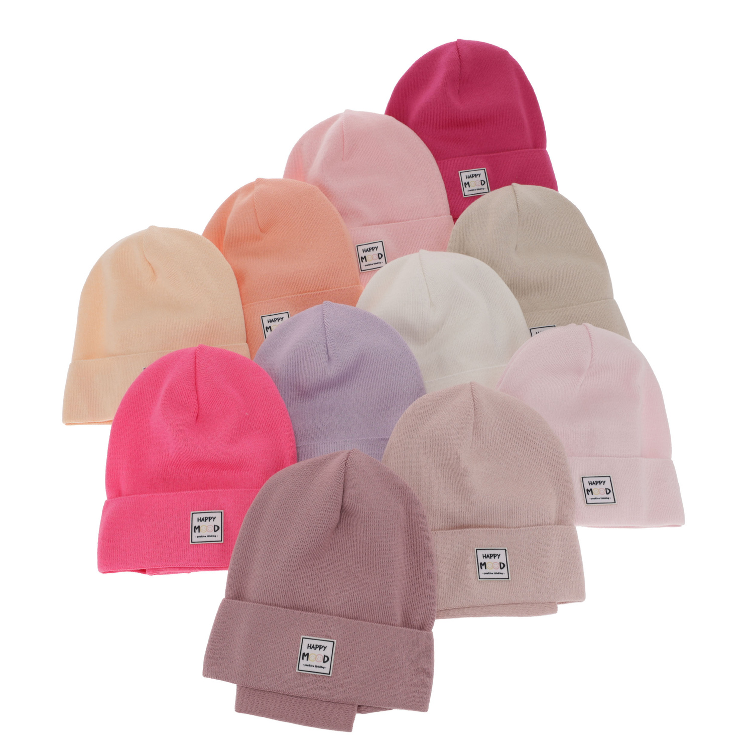 Set de primăvară-toamnă pentru fete: căciulă și fular circular, cu bumbac, alb Mersila