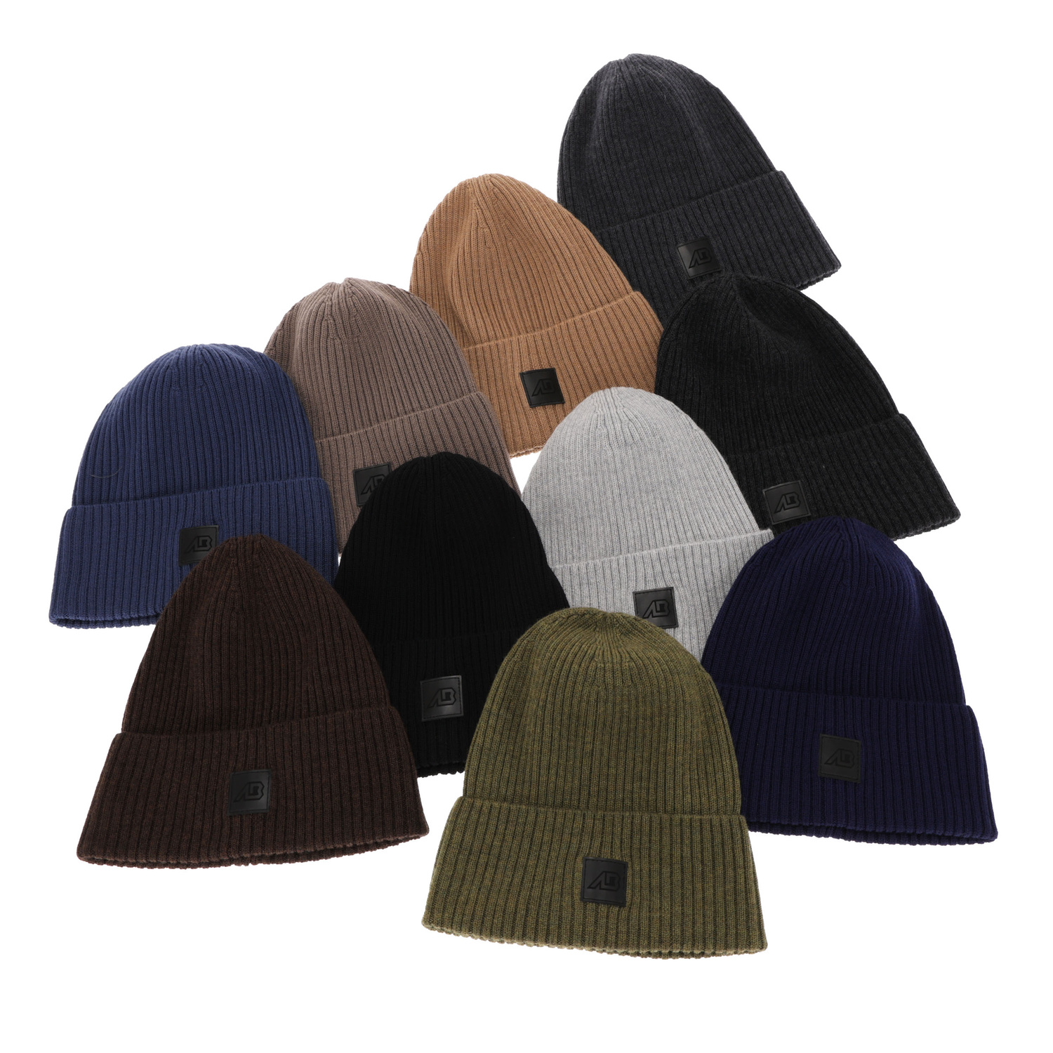 Căciulă pentru bărbați primăvară/iarnă negru 100% lână merino extra fină Matias