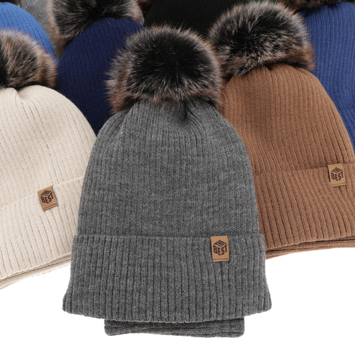 Set de iarnă pentru băieți: Căciulă și fular circular negru Wizar