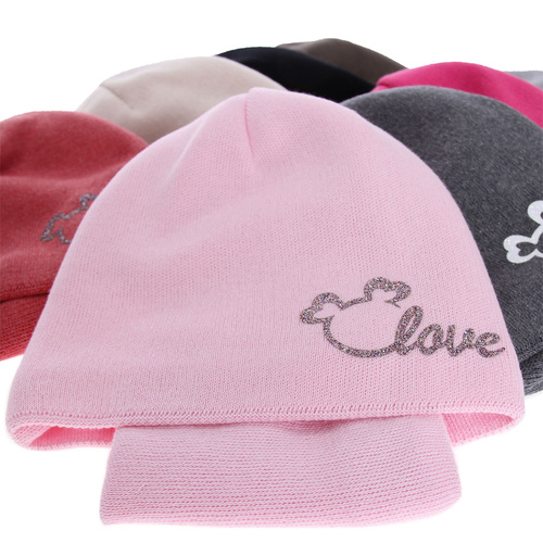 Set de iarnă pentru fete: căciulă și fular circular, cu bumbac, negru Darla