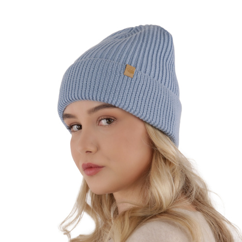 Căciulă de iarnă pentru femei albă 100% lână merino extra fină Isla