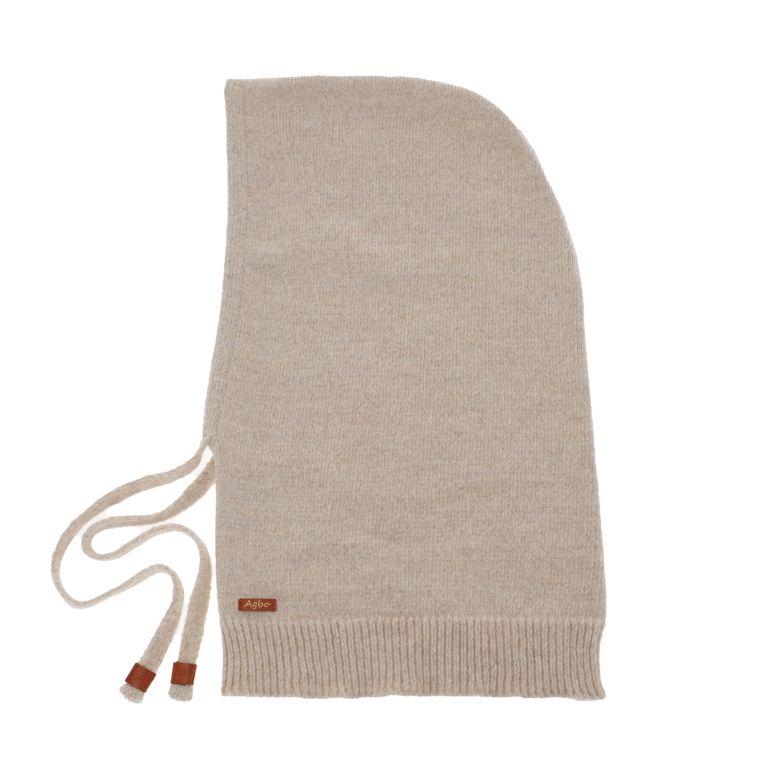 Balaclava de iarnă pentru femei, bej, cu lână merino, Elizabeth