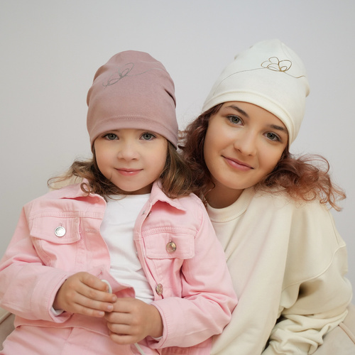 Set de primăvară-toamnă pentru fete: căciulă și fular circular ecru Jula