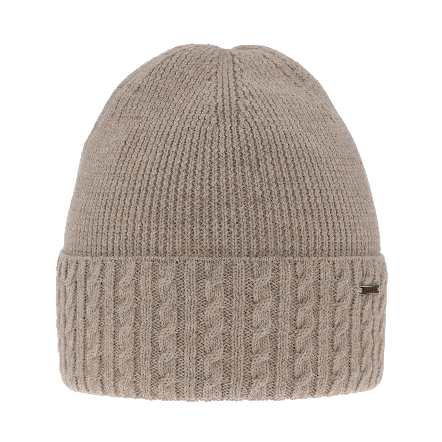 Căciulă de iarnă pentru femei din lână de merino, culoare bej Febe