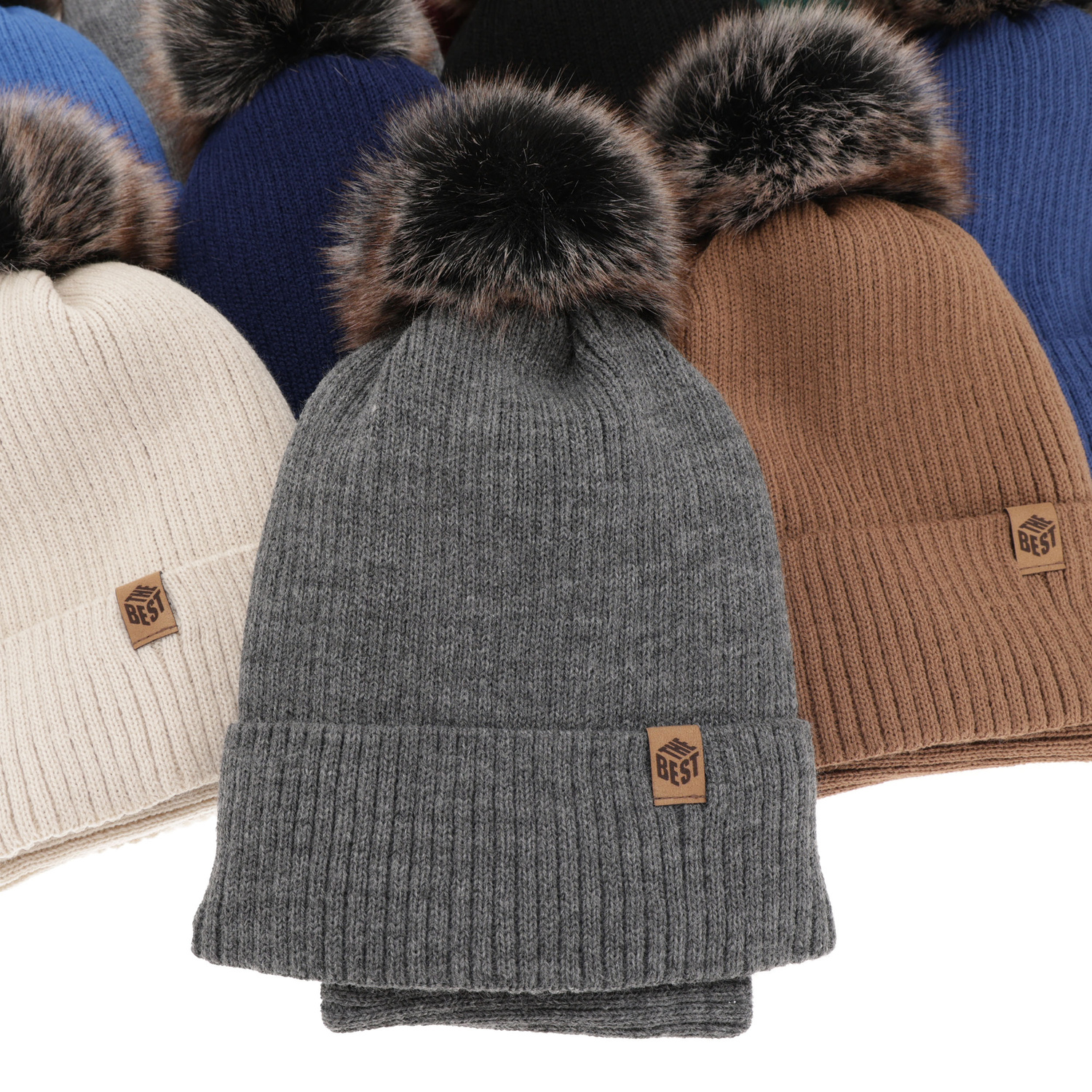 Set de iarnă pentru băieți: Căciulă și fular circular verde Wizar