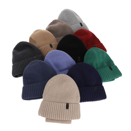 Căciulă și fular circular pentru băieți, set de iarnă, 100% lână merino, căptușit cu lână merino, bordo Harbin