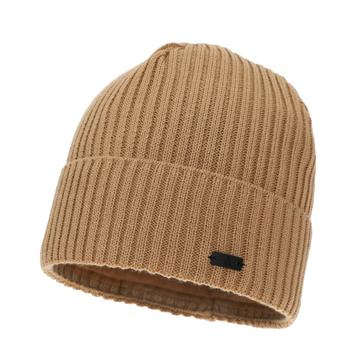 Căciulă de iarnă pentru bărbați, camel, cu lână merino, Jeffrey