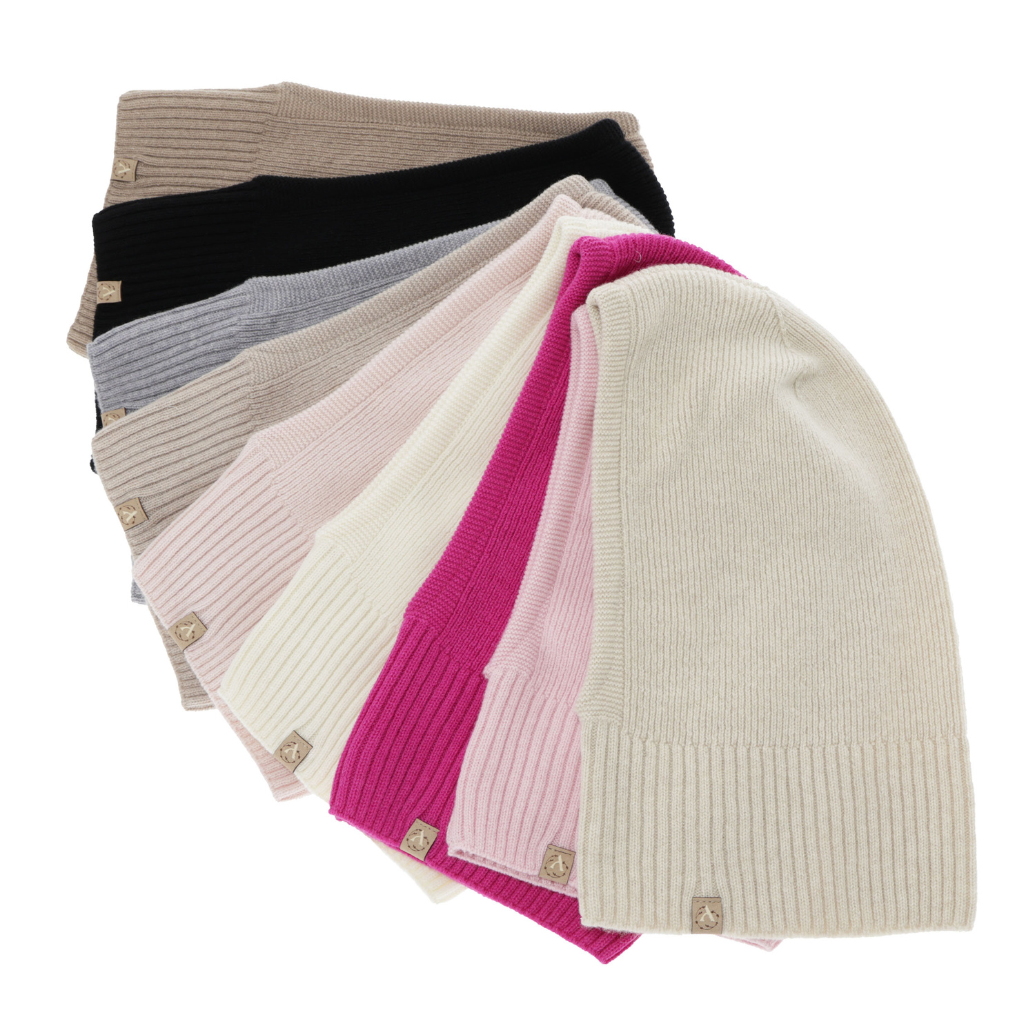 Balaclava de iarnă pentru fete, ciemnobeżowa, cu lână merino cu cașmir, Rila