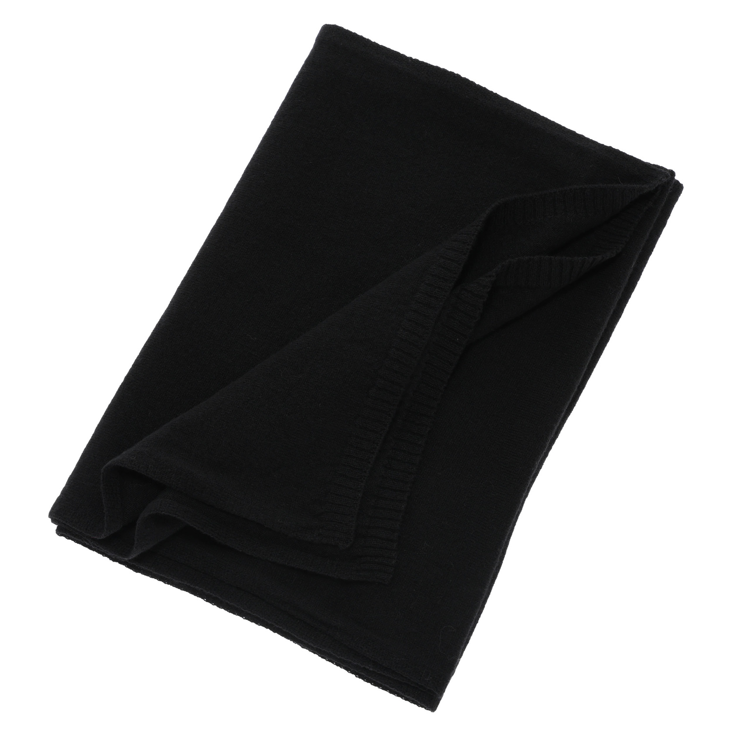 Fular de iarnă pentru femei, negru, lână merino cu cașmir, Irenia