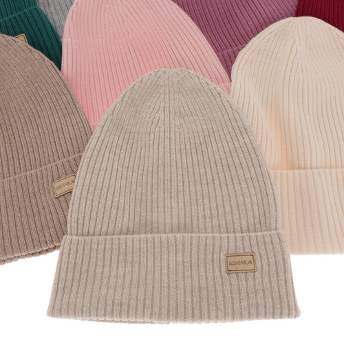 Căciulă de iarnă pentru femei, burgundy, 100% lână merino, Sophie