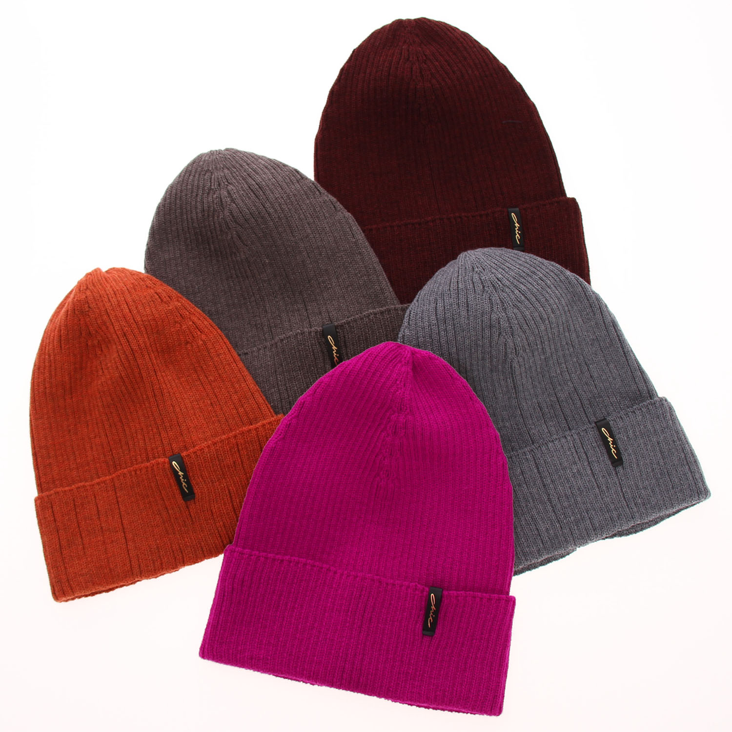 Căciulă de iarnă pentru femei, bordou, 100% lână merino, Megan