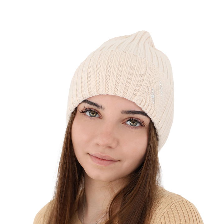 Căciulă de iarnă pentru femei roz 100% lână merino extra fină Ariga