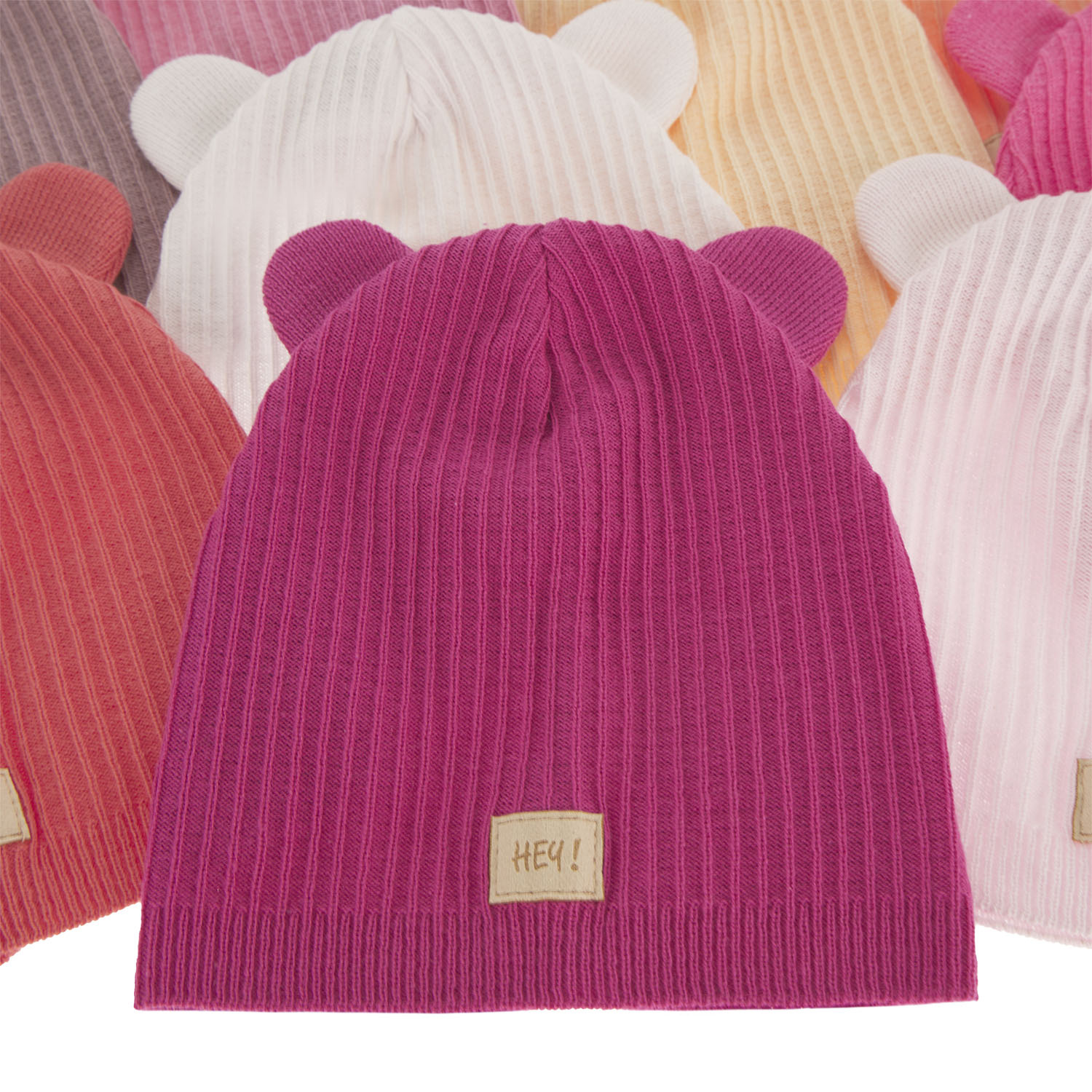 Căciulă de primăvară-toamnă pentru fete, cu bumbac, alb Clarisa