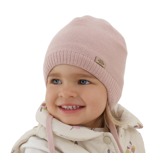 Căciulă de primăvară-toamnă pentru fete, neagră, cu urechi, Svenja