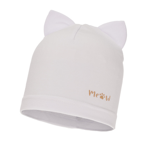 Căciulă de primăvară-toamnă pentru fete albă Jaspera