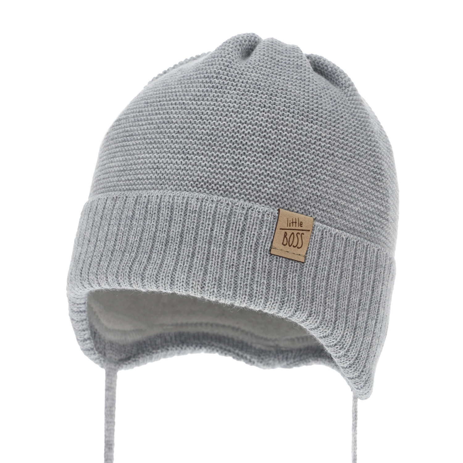 Căciulă de iarnă pentru băieți gri cu lână merino Darsi