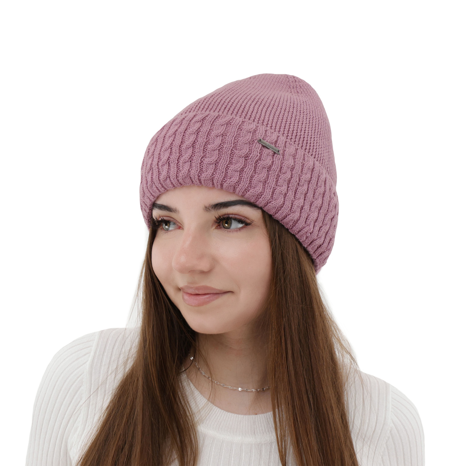 Căciulă de iarnă pentru femei, violet, lână merino Febe