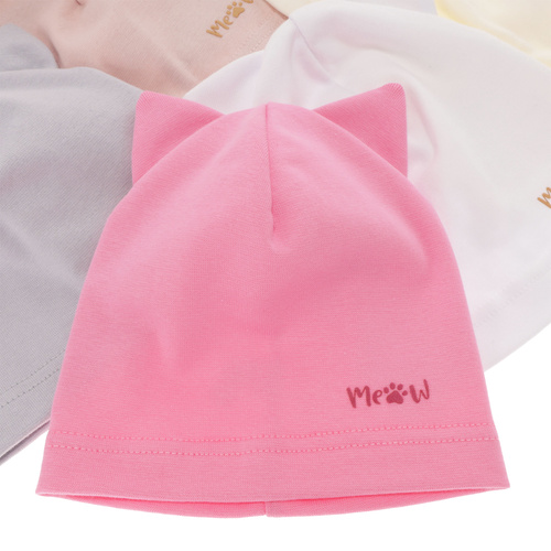 Căciulă de primăvară-toamnă pentru fete albă Jaspera