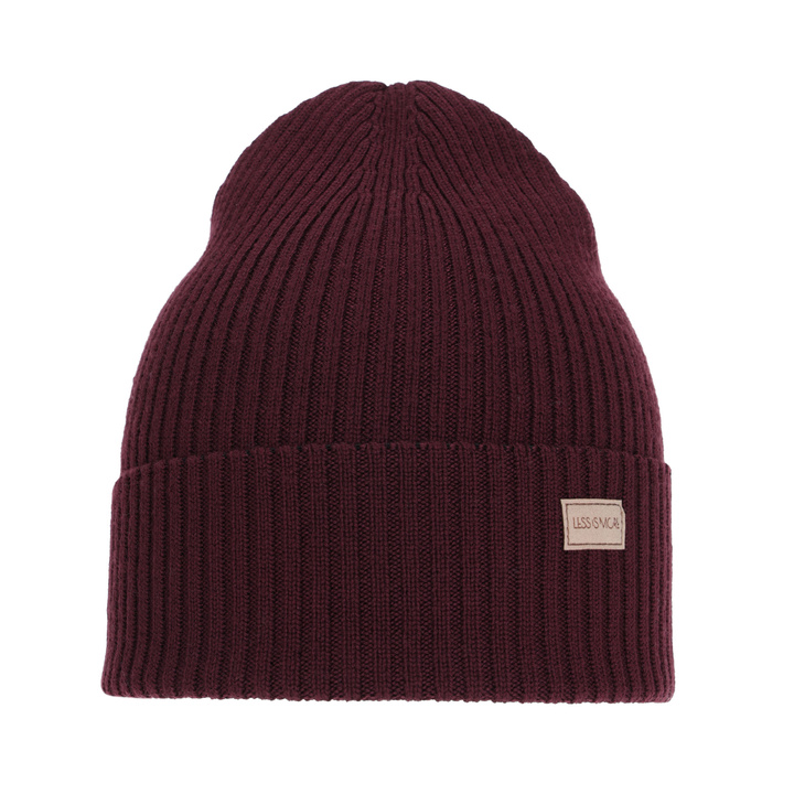 Căciulă de iarnă pentru femei, burgundy, 100% lână merino, Sophie