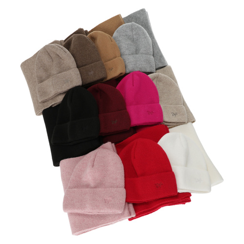 Set de iarnă pentru femei: căciulă și fular, de iarnă, maro, Rava