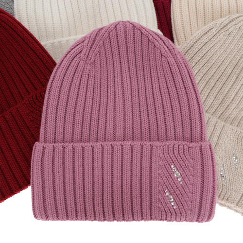 Căciulă de iarnă pentru femei neagră 100% lână merino extra fină Ariga