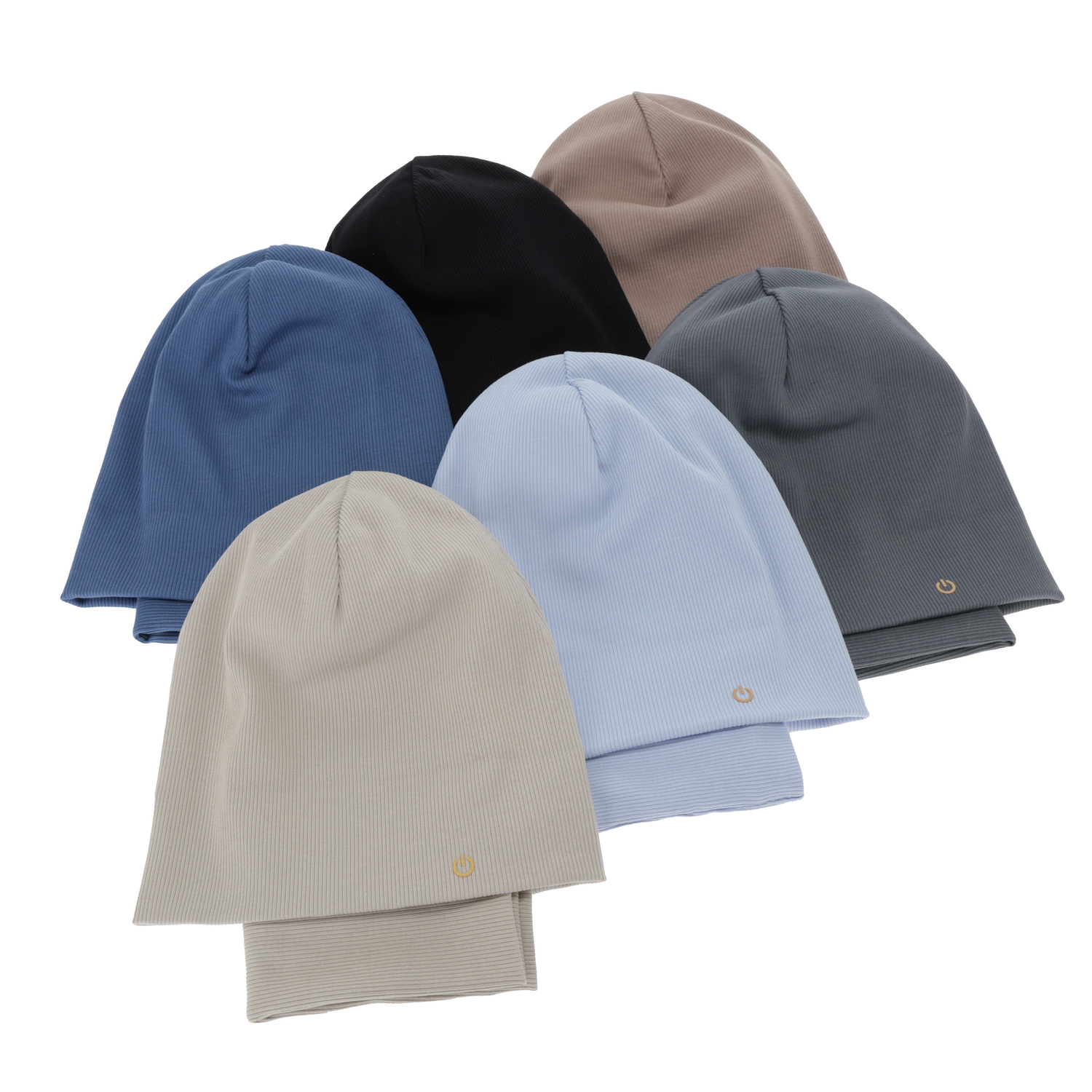 Set primăvară-toamnă pentru băieți: căciulă și fular circular, din bumbac, gri, Desider