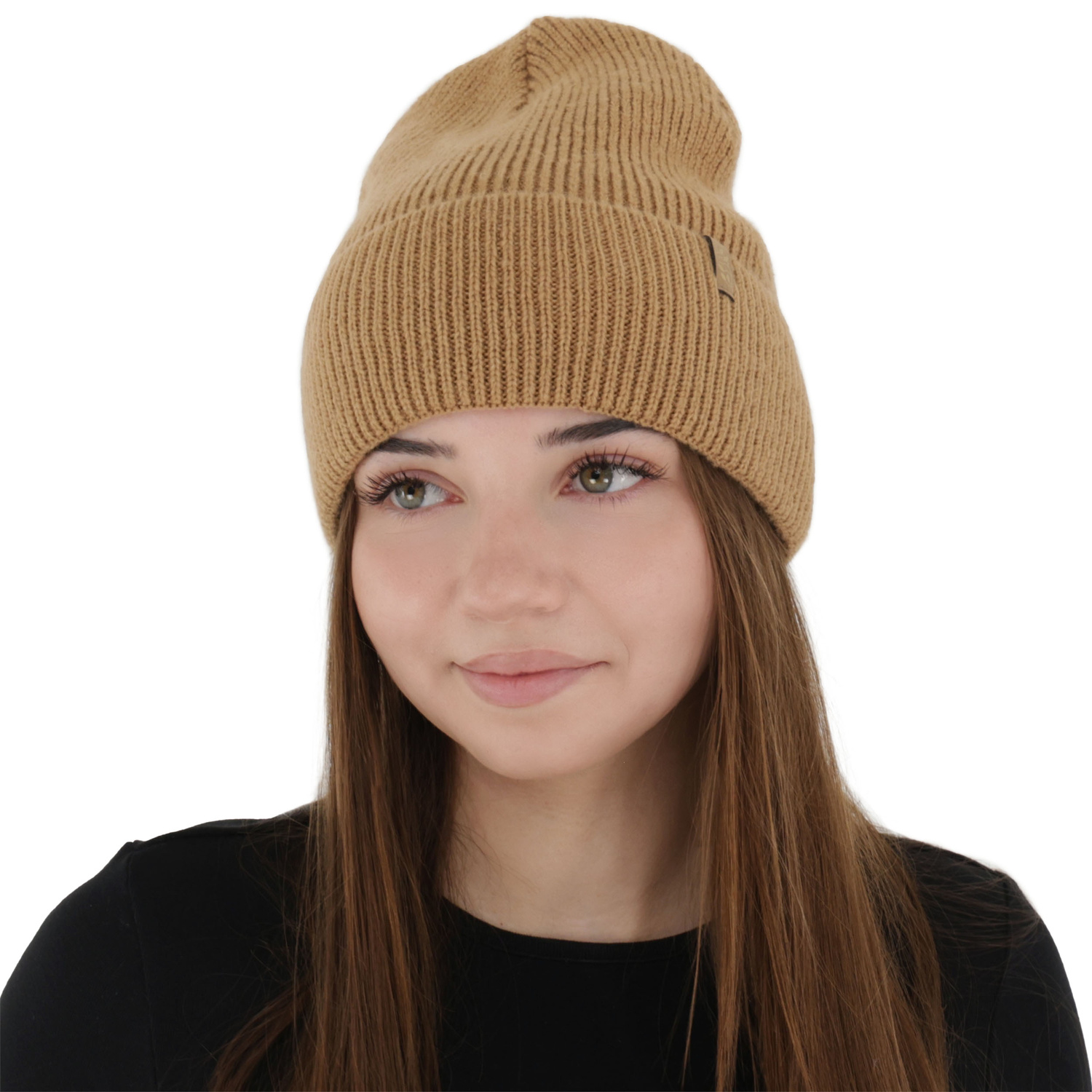 Căciulă de iarnă pentru femei, camel, cu lână merino, Tahoe