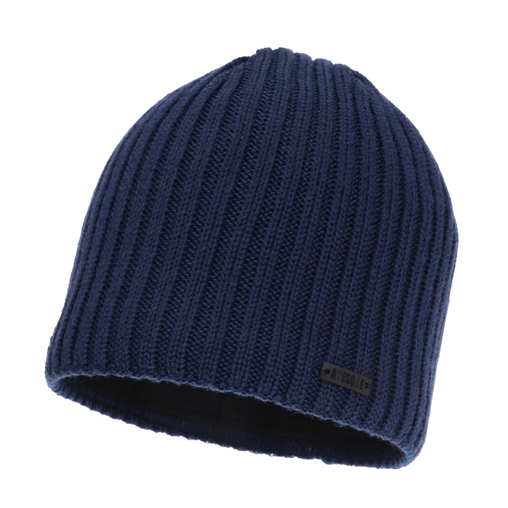 Căciulă de iarnă pentru bărbați, bleumarin, cu lână merino, Adagio