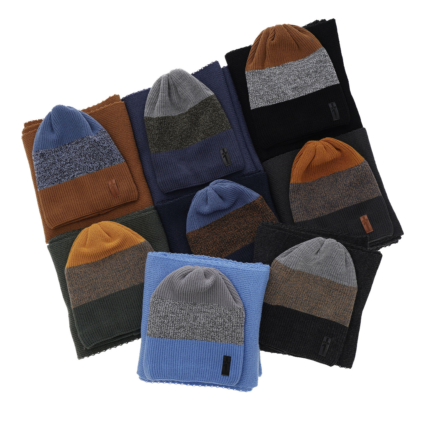 Set de iarnă pentru băieți: Căciulă și fular albastru Sonik