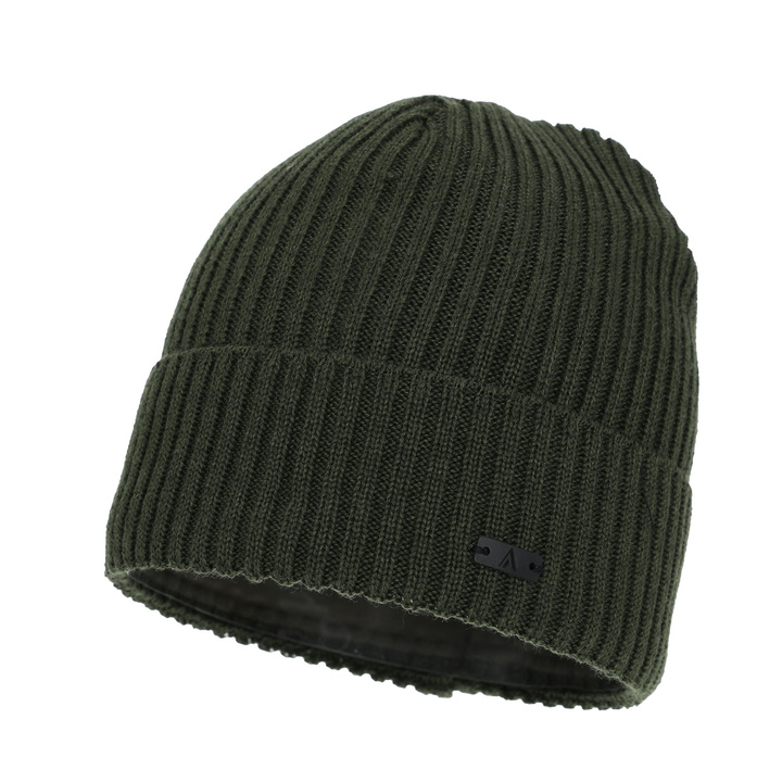 Căciulă de iarnă pentru bărbați, verde, cu lână merino, Jeffrey