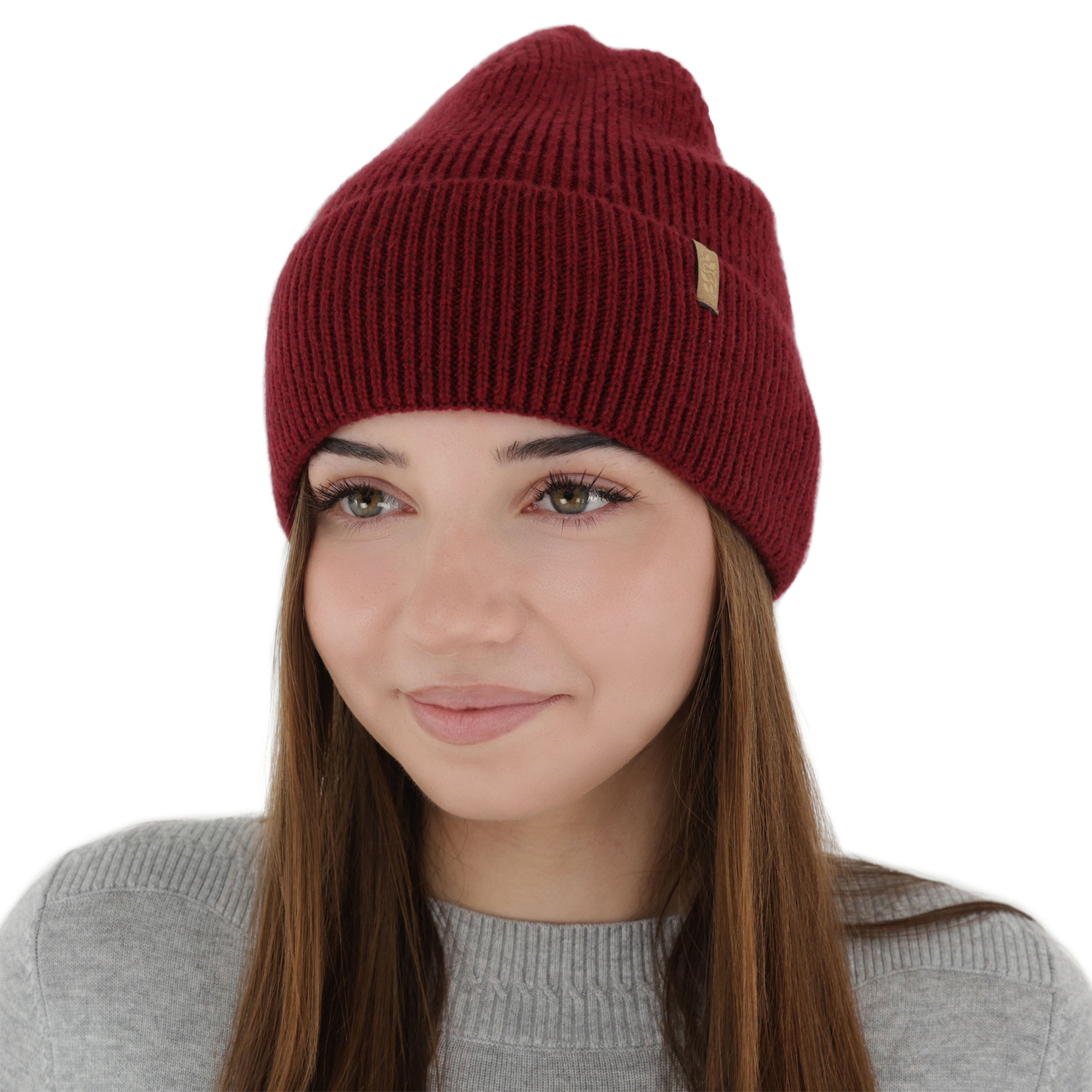 Căciulă de iarnă pentru femei, bordo, cu lână merino, Tahoe