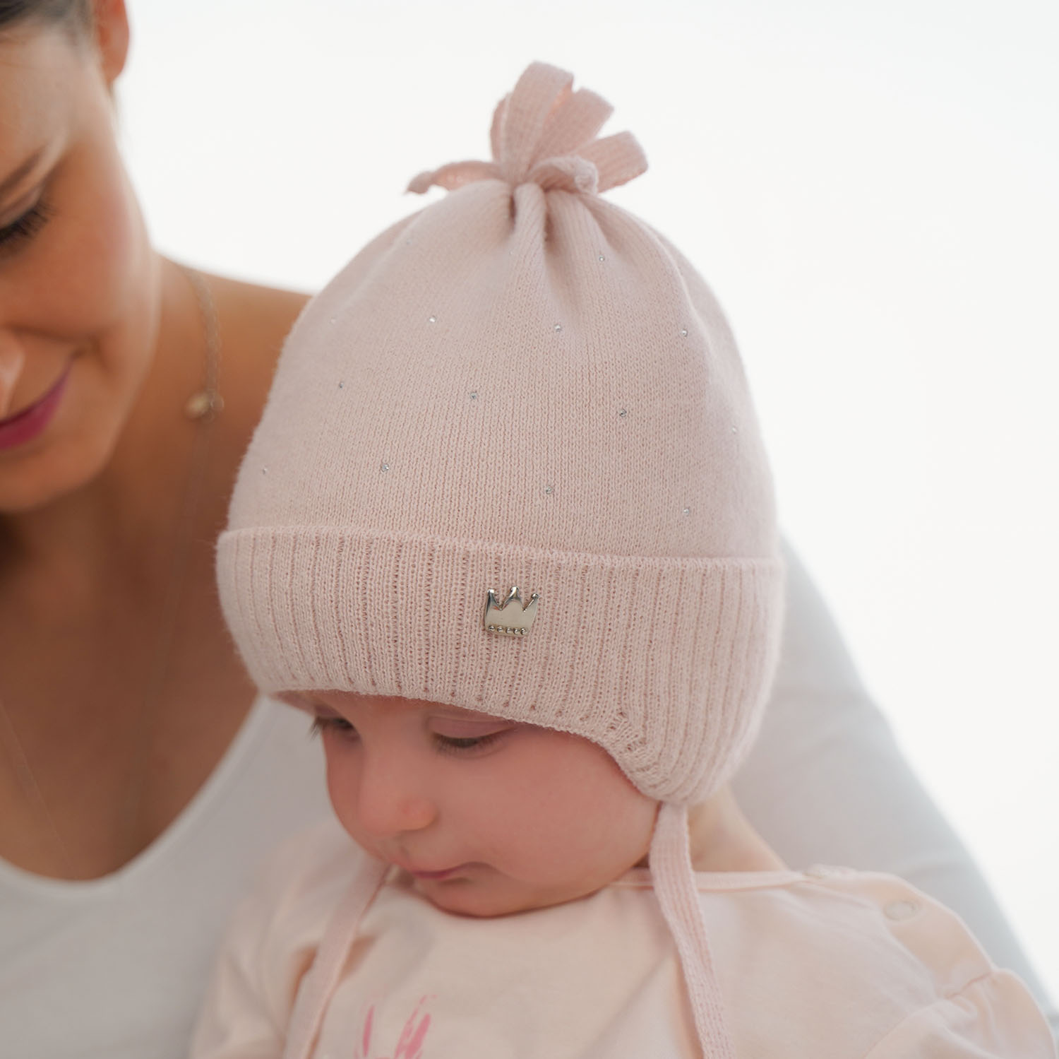 Căciulă de primăvară-toamnă pentru fete portocalie cu urechi Oliwka