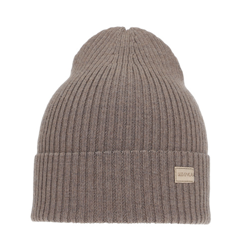 Căciulă  pentru femei primăvară/iarnă bej 100% lână merino extra fină Sophie