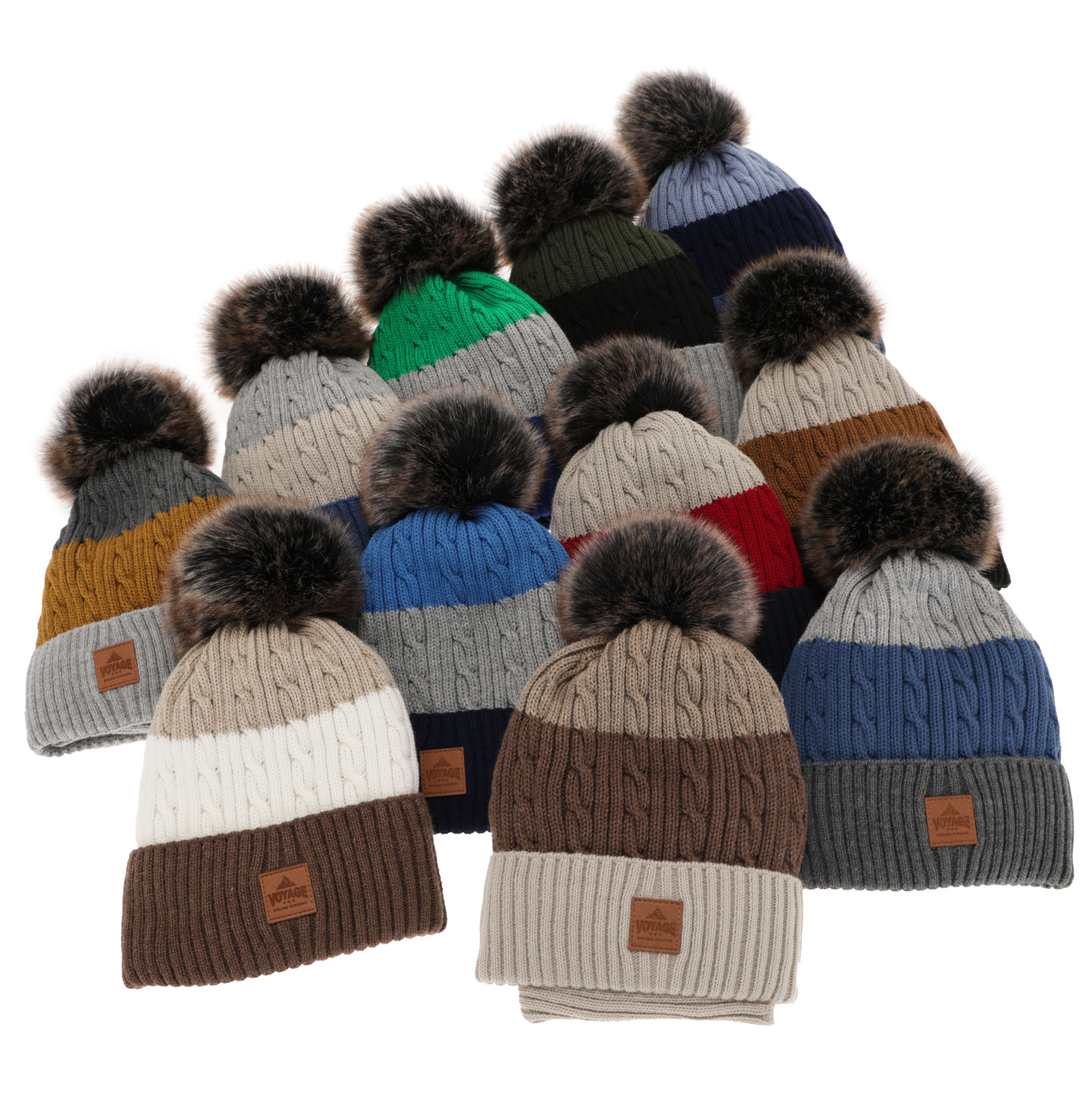 Set de iarnă pentru băieți: Căciulă și fular circular albastru Luxor