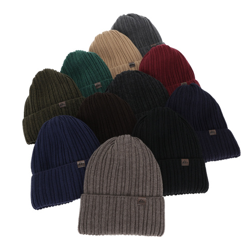 Căciulă de iarnă pentru bărbați, khaki, cu lână merino, Huno