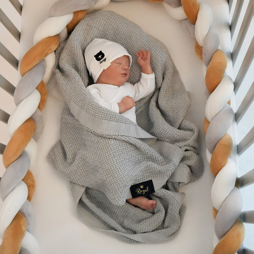 Pătură din bambus - bumbac pentru bebeluși gri Pony