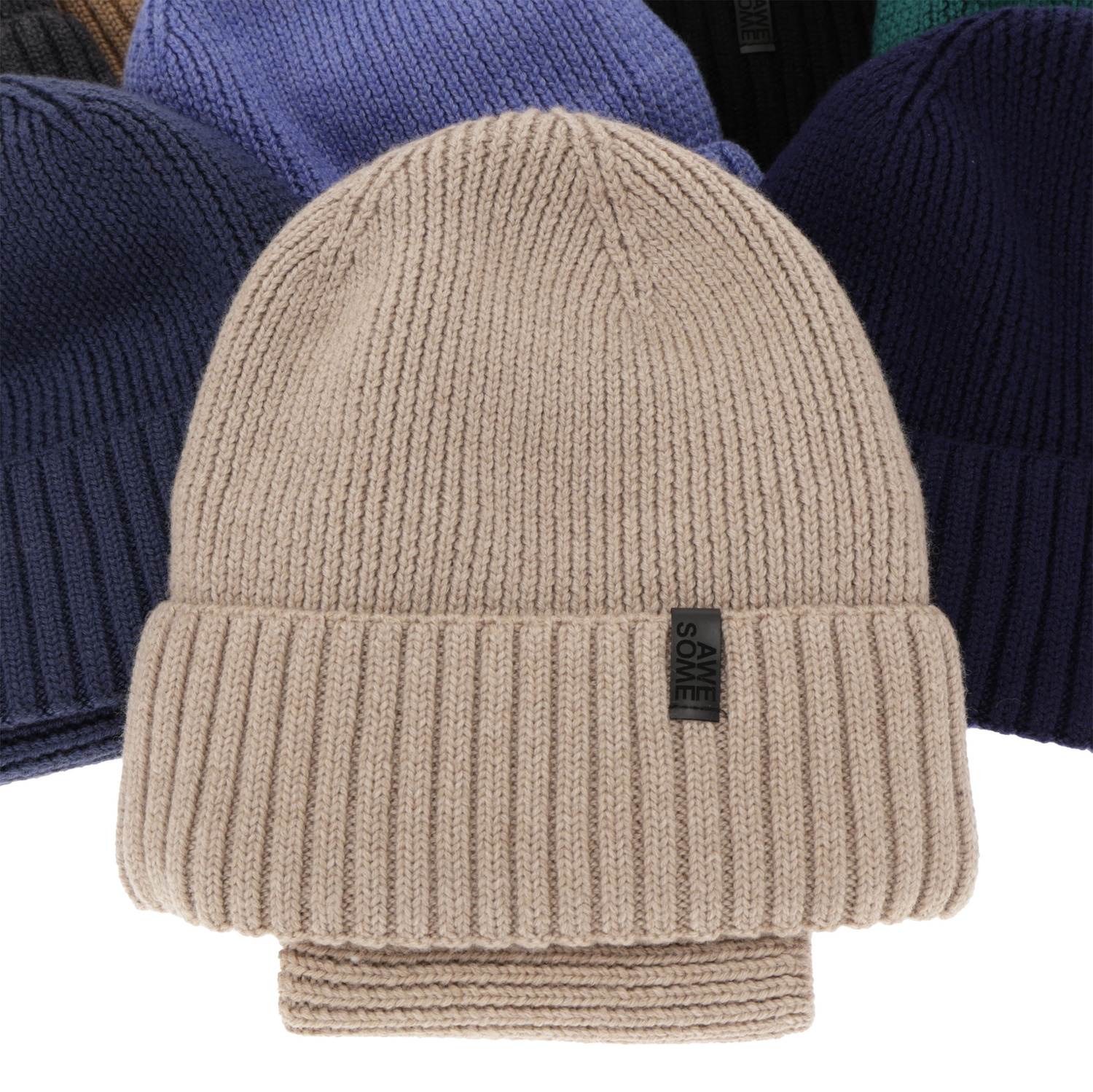 Căciulă și fular circular pentru băieți, set de iarnă, 100% lână merino, căptușit cu lână merino, bordo Harbin