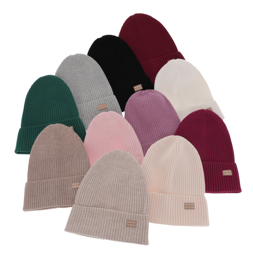 Căciulă  pentru femei primăvară/iarnă bej 100% lână merino extra fină Sophie
