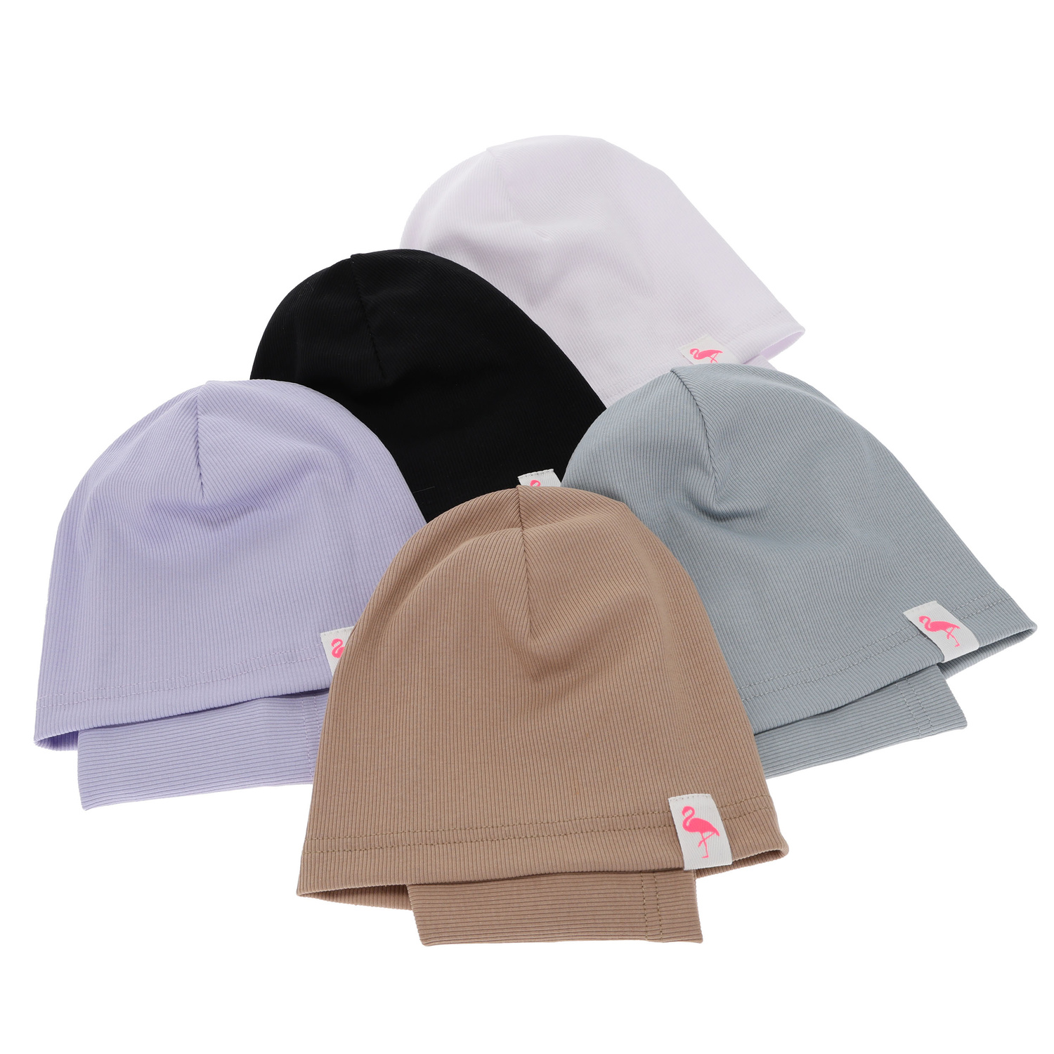 Set de primăvară-toamnă pentru fete bumbac: căciulă și fular circular, roz, Rumilla