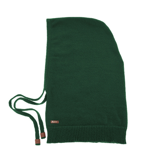 Balaclava de iarnă pentru femei, verde, cu lână merino, Elizabeth